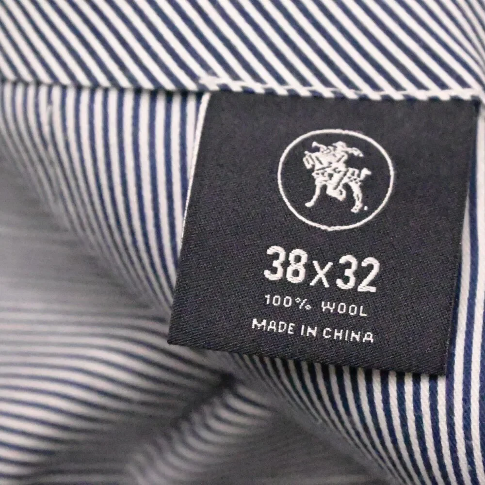 Hart‎ Schaffner Marx Gray Flat Front Dress Pants Men's 38x32 - Picture 4 of 7